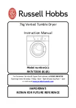 Предварительный просмотр 1 страницы Russell Hobbs RH7VTD500 (B) (R) Instruction Manual