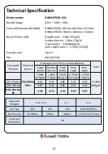 Preview for 27 page of Russell Hobbs RH86GH702B Instruction Manual