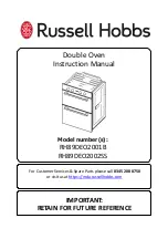 Preview for 1 page of Russell Hobbs RH89DEO2001B Instruction Manual