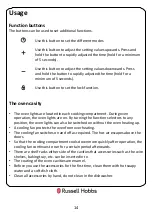 Preview for 14 page of Russell Hobbs RH89DEO2001B Instruction Manual