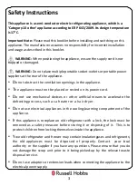 Preview for 3 page of Russell Hobbs RH8CLR8001B Manual