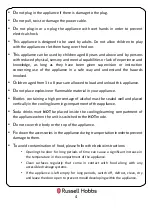 Preview for 4 page of Russell Hobbs RH8CLR8001B Manual