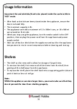 Preview for 13 page of Russell Hobbs RH8CLR8001B Manual