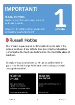 Preview for 11 page of Russell Hobbs RHAP3501 Operating Manual