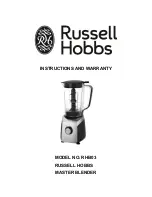 Russell Hobbs RHB03 Instructions And Warranty preview