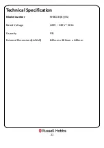 Предварительный просмотр 21 страницы Russell Hobbs RHBC48 Instruction Manual