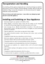 Preview for 5 page of Russell Hobbs RHBI55177FZ3 Instruction Manual