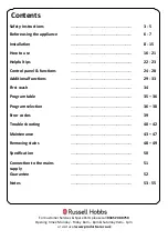 Preview for 2 page of Russell Hobbs RHBI714WM1 Instruction Manual