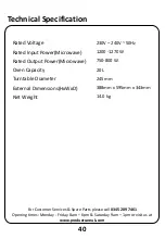 Preview for 40 page of Russell Hobbs RHBM2003 User Manual