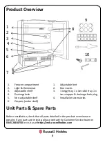 Preview for 8 page of Russell Hobbs RHBU60FRIDGE-N Instruction Manual