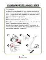 Preview for 12 page of Russell Hobbs RHCV20AS01 Manual