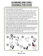 Preview for 16 page of Russell Hobbs RHCV20AS01 Manual