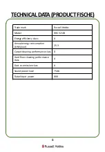 Preview for 8 page of Russell Hobbs RHCV2103 Manual