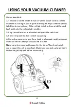 Preview for 12 page of Russell Hobbs RHCV2103 Manual