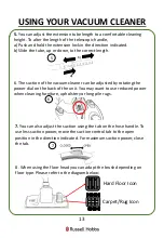 Preview for 13 page of Russell Hobbs RHCV2103 Manual