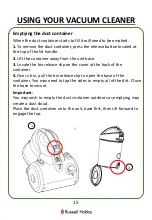 Preview for 15 page of Russell Hobbs RHCV2103 Manual