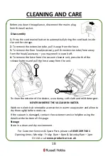 Preview for 18 page of Russell Hobbs RHCV2103 Manual