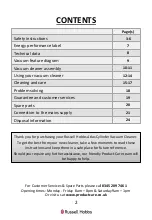 Preview for 2 page of Russell Hobbs RHCV30AS11 Instruction Manual