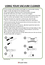 Preview for 13 page of Russell Hobbs RHCV4001 Manual