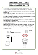 Preview for 16 page of Russell Hobbs RHCV4001 Manual