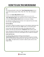 Preview for 21 page of Russell Hobbs RHEM1901B-SB User Manual