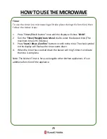 Preview for 25 page of Russell Hobbs RHEM1901B-SB User Manual