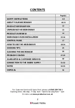 Предварительный просмотр 2 страницы Russell Hobbs RHFM2001 User Manual