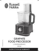 Preview for 1 page of Russell Hobbs RHFP1000 Instructions & Warranty