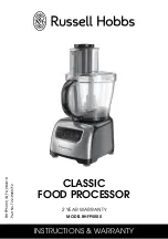 Russell Hobbs RHFP5000 Instructions & Warranty preview