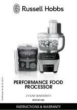 Preview for 1 page of Russell Hobbs RHFP6010AU Instructions & Warranty