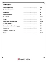 Preview for 2 page of Russell Hobbs RHGCH601SS-B-M Instruction Manual