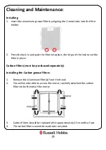 Предварительный просмотр 20 страницы Russell Hobbs RHGCH702B Instruction Manual