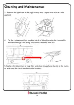 Предварительный просмотр 23 страницы Russell Hobbs RHGCH702B Instruction Manual