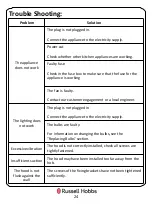 Предварительный просмотр 24 страницы Russell Hobbs RHGCH702B Instruction Manual