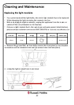 Preview for 22 page of Russell Hobbs RHGCH902B-M Instruction Manual