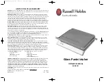 Предварительный просмотр 20 страницы Russell Hobbs RHGPN11 Owner'S Manual