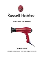 Russell Hobbs RHHD2 Instructions And Warranty предпросмотр