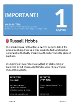 Preview for 10 page of Russell Hobbs RHHS3101 Operating Manual