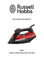 Предварительный просмотр 1 страницы Russell Hobbs RHI910 Instructions And Warranty