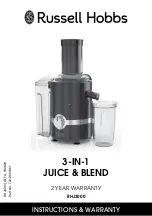 Preview for 1 page of Russell Hobbs RHJ3000 Instructions & Warranty