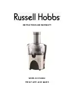 Preview for 1 page of Russell Hobbs RHJM02 Instructions And Warranty