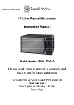 Preview for 1 page of Russell Hobbs RHM1709B-G Instruction Manual