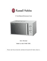 Russell Hobbs RHM1709S User Manual preview