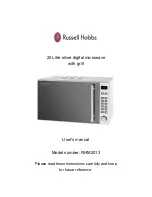 Предварительный просмотр 1 страницы Russell Hobbs RHM2013 User Manual