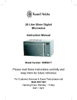 Предварительный просмотр 1 страницы Russell Hobbs RHM2017 Instruction Manual