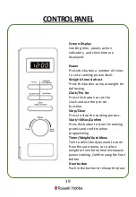 Предварительный просмотр 19 страницы Russell Hobbs RHM2064 User Manual