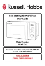 Предварительный просмотр 1 страницы Russell Hobbs RHM2276S User Manual