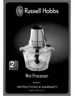 Russell Hobbs RHMFP1 Instructions And Warranty preview