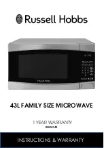 Предварительный просмотр 1 страницы Russell Hobbs RHMO43 Instructions & Warranty