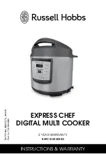 Russell Hobbs RHPC1000 Series Instructions & Warranty preview